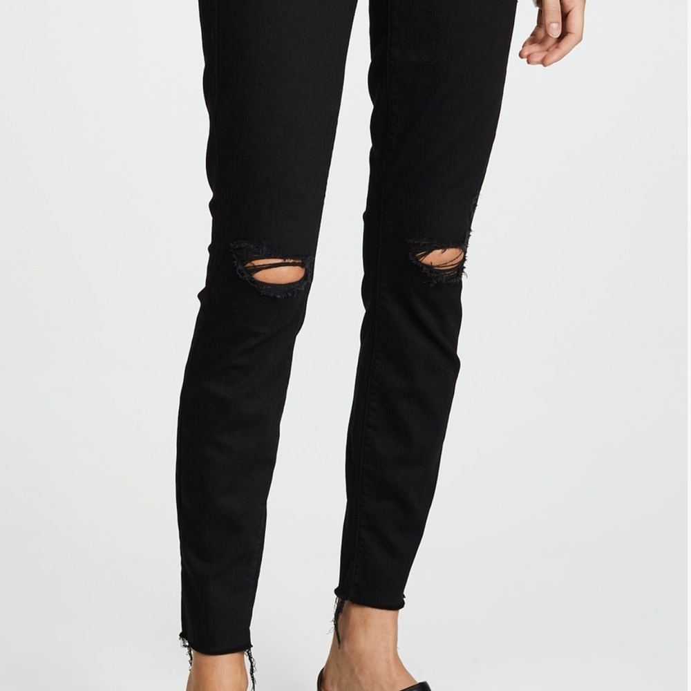 MOTHER Black Ankle & Cropped Jeans